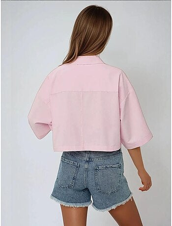 Chemise courte avec détail de poche