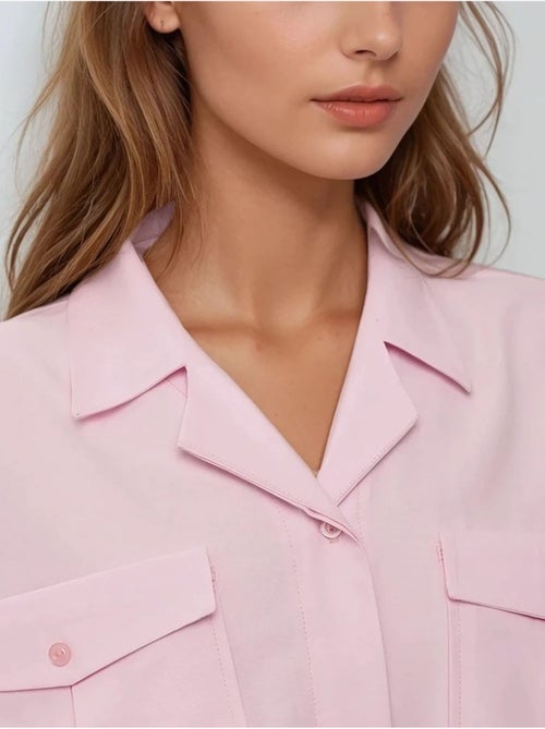 Chemise courte avec détail de poche - Kiabi Chemise courte avec détail de poche - Kiabi