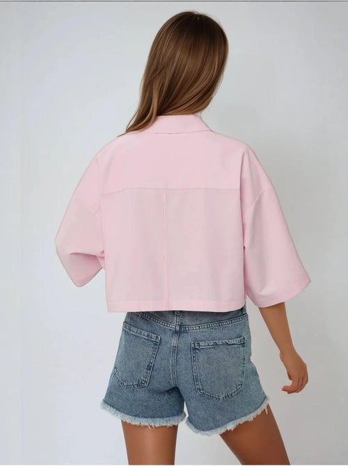 Chemise courte avec détail de poche - Kiabi Chemise courte avec détail de poche - Kiabi