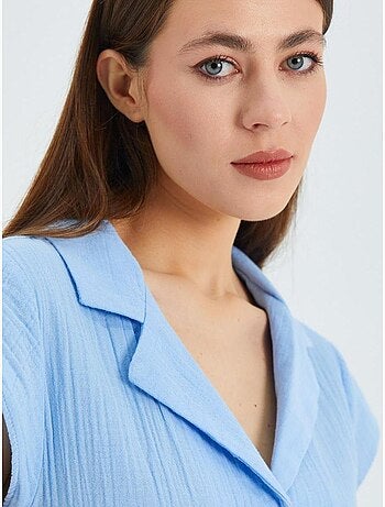 Chemise courte avec détail nœud mixray