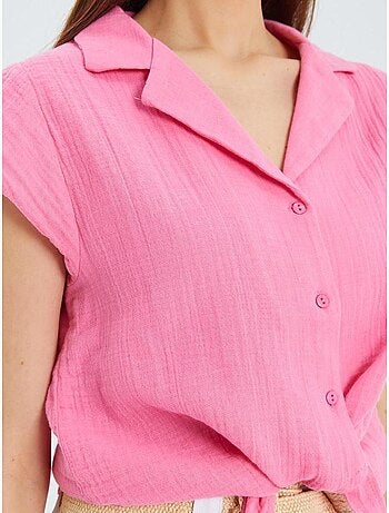 Chemise courte avec détail nœud mixray