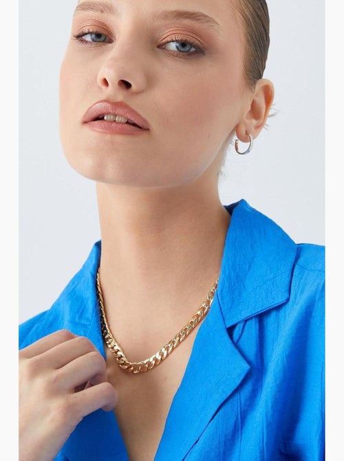Chemise courte boutonnée coupe ample avec poche mixray - Kiabi