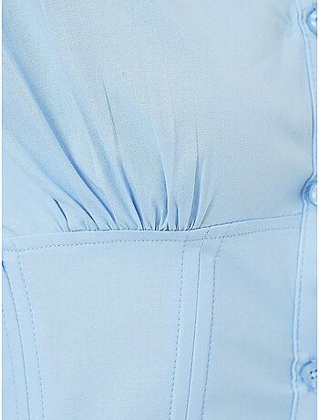 Chemise courte boutonnée en popeline ajustée bdart