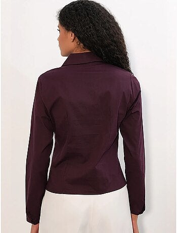 Chemise courte boutonnée en popeline ajustée bdart