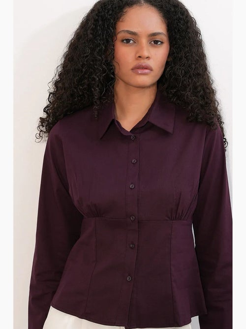 Chemise courte boutonnée en popeline ajustée bdart - Kiabi Chemise courte boutonnée en popeline ajustée bdart - Kiabi