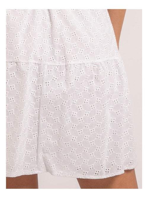 Chemise courte broderies anglaises ORNELLE - Kiabi