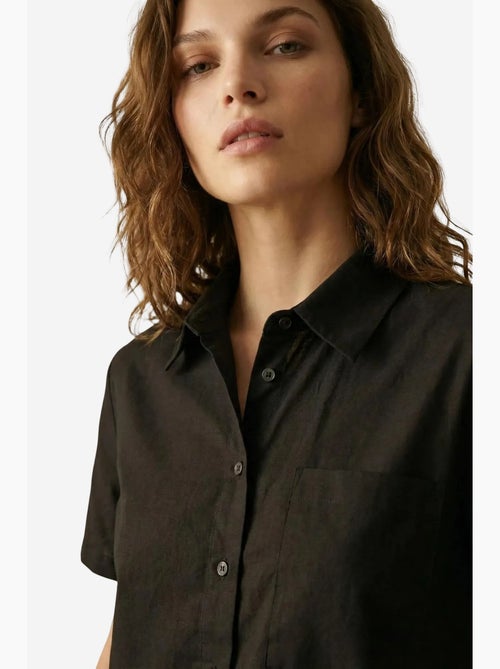 Chemise courte en coton à manches courtes avec poche my fashion - Kiabi Chemise courte en coton à manches courtes avec poche my fashion - Kiabi