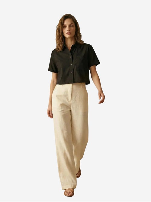 Chemise courte en coton à manches courtes avec poche my fashion - Kiabi Chemise courte en coton à manches courtes avec poche my fashion - Kiabi