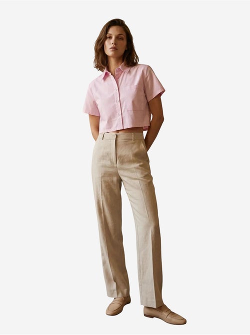 Chemise courte en coton à manches courtes avec poche my fashion - Kiabi Chemise courte en coton à manches courtes avec poche my fashion - Kiabi