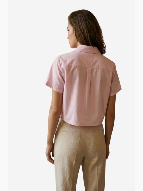 Chemise courte en coton à manches courtes avec poche my fashion - Kiabi Chemise courte en coton à manches courtes avec poche my fashion - Kiabi
