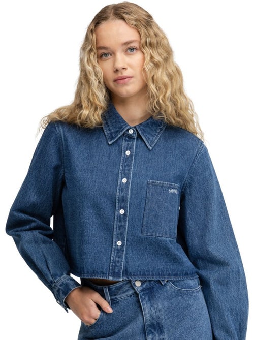 Chemise courte en denim femme femme nimes-w - Kiabi Chemise courte en denim femme femme nimes-w - Kiabi