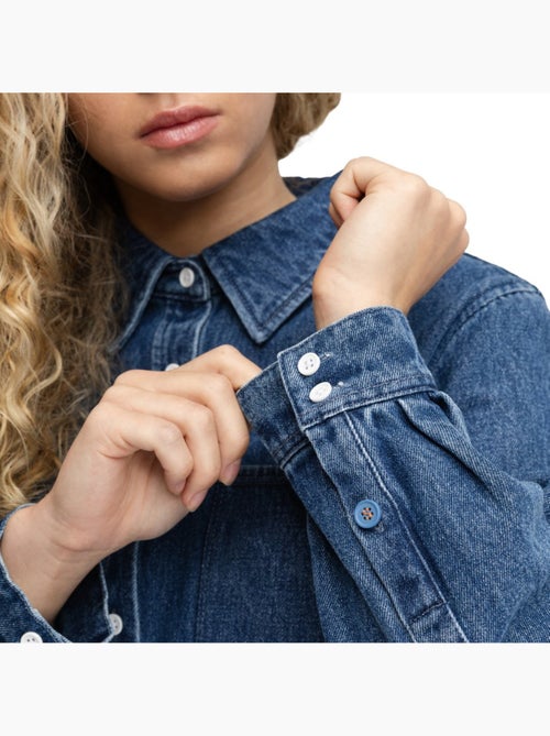 Chemise courte en denim femme femme nimes-w - Kiabi Chemise courte en denim femme femme nimes-w - Kiabi