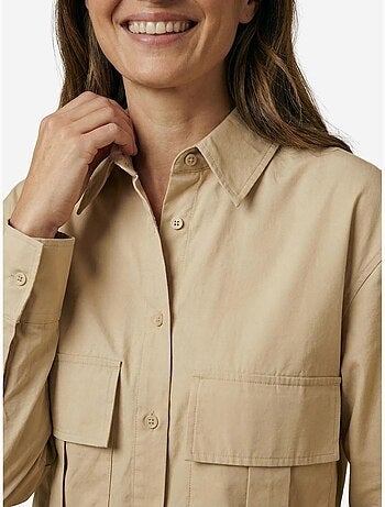 Chemise courte en popeline de coton my fashion
