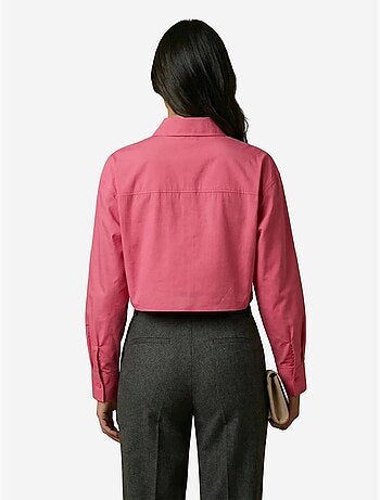 Chemise courte en popeline de coton my fashion