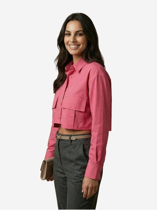 Chemise courte en popeline de coton my fashion - Kiabi Chemise courte en popeline de coton my fashion - Kiabi