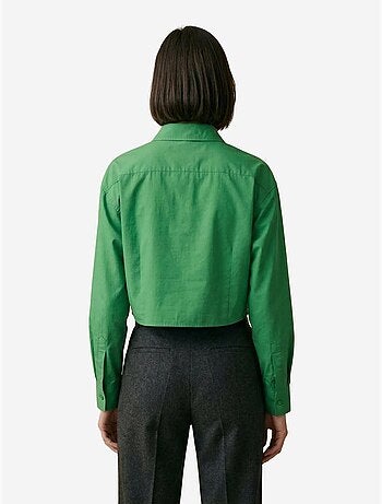 Chemise courte en popeline de coton my fashion
