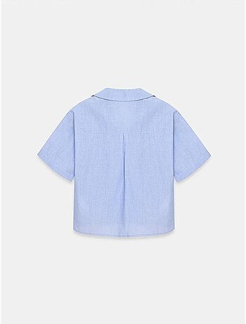 Chemise courte en popeline de coton pour femme dilvin