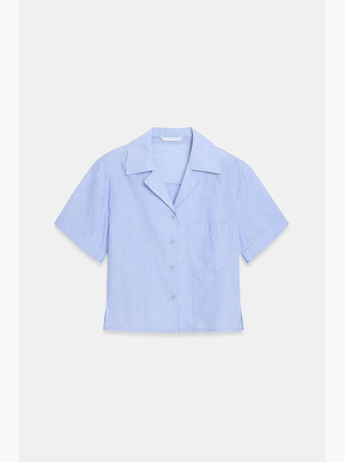 Chemise courte en popeline de coton pour femme dilvin - Kiabi Chemise courte en popeline de coton pour femme dilvin - Kiabi