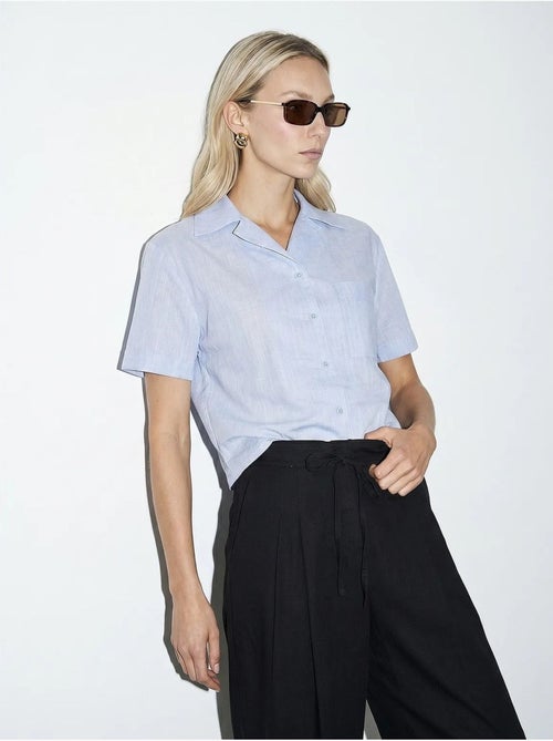 Chemise courte en popeline de coton pour femme dilvin - Kiabi Chemise courte en popeline de coton pour femme dilvin - Kiabi