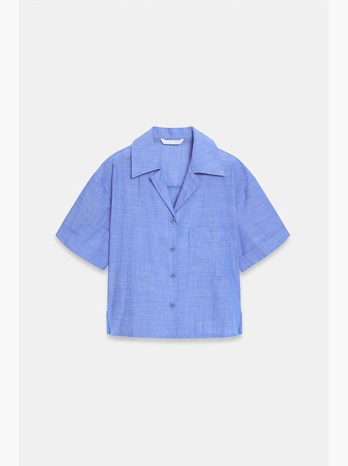 Chemise courte en popeline de coton pour femme dilvin - Kiabi Chemise courte en popeline de coton pour femme dilvin - Kiabi