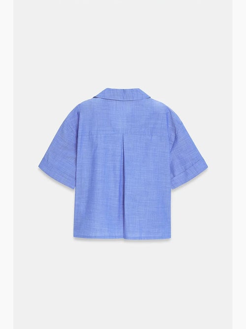 Chemise courte en popeline de coton pour femme dilvin - Kiabi Chemise courte en popeline de coton pour femme dilvin - Kiabi