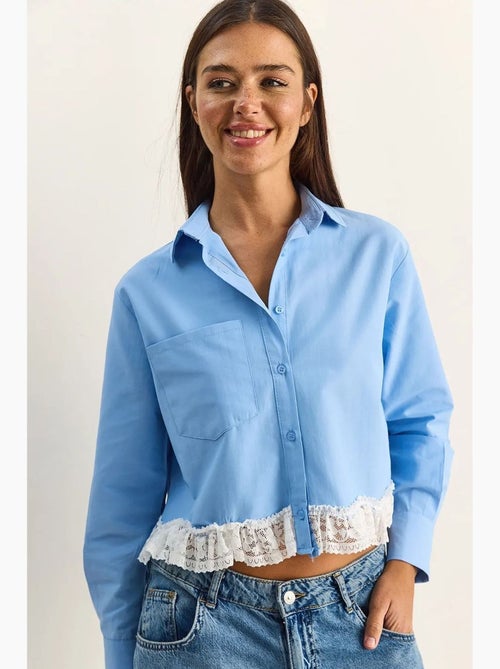 Chemise courte en popeline femme lucci - Kiabi Chemise courte en popeline femme lucci - Kiabi