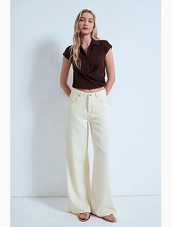 Chemise courte en popeline lyocell dilvin