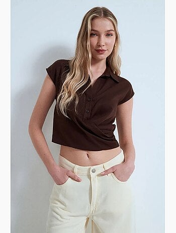 Chemise courte en popeline lyocell dilvin