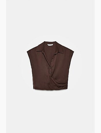 Chemise courte en popeline lyocell dilvin