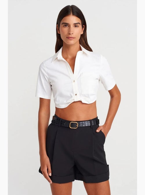 Chemise courte en popeline pour femme dilvin - Kiabi Chemise courte en popeline pour femme dilvin - Kiabi