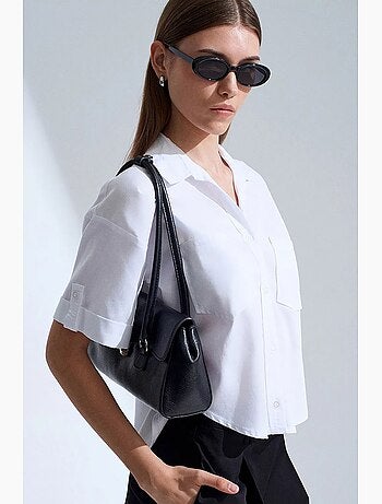 Chemise courte femme avec poche dilvin