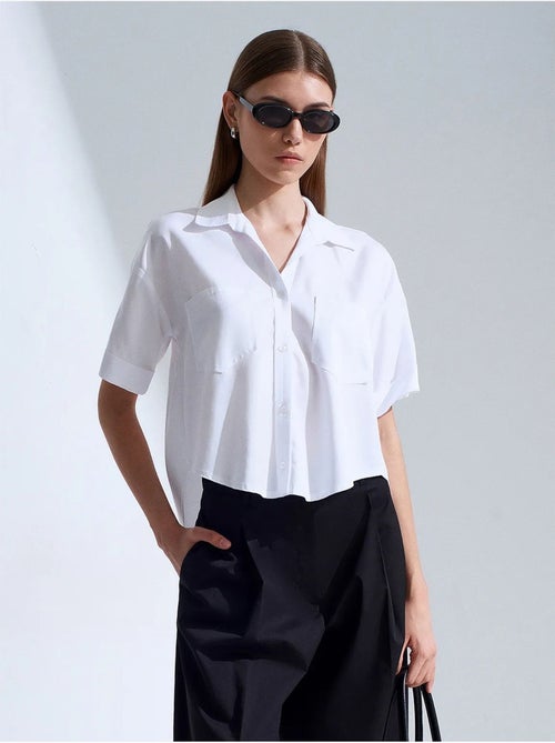 Chemise courte femme avec poche dilvin - Kiabi Chemise courte femme avec poche dilvin - Kiabi