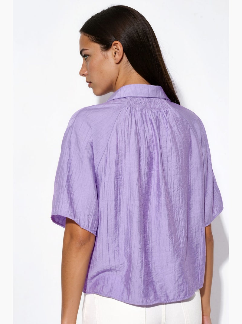 Chemise courte femme coupe décontractée busem Lavande - Kiabi