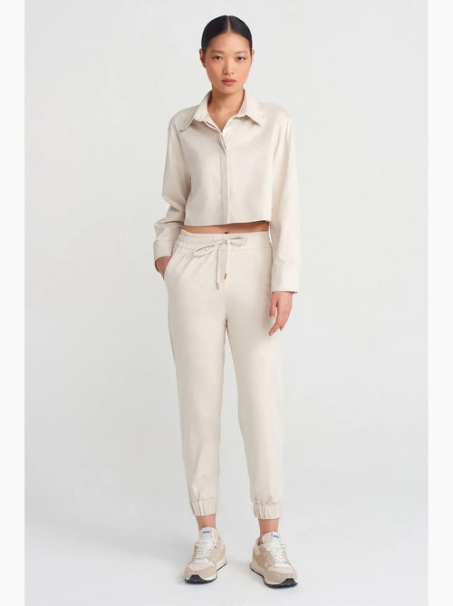 Chemise courte femme en suédine à boutons dilvin - Kiabi Chemise courte femme en suédine à boutons dilvin - Kiabi