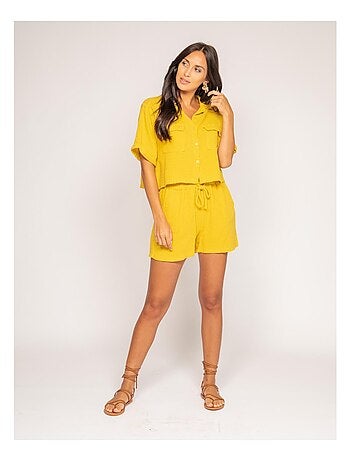 Chemise courte gaze de coton ORALIA
