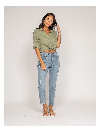 Chemise courte lin ORTHENSE
