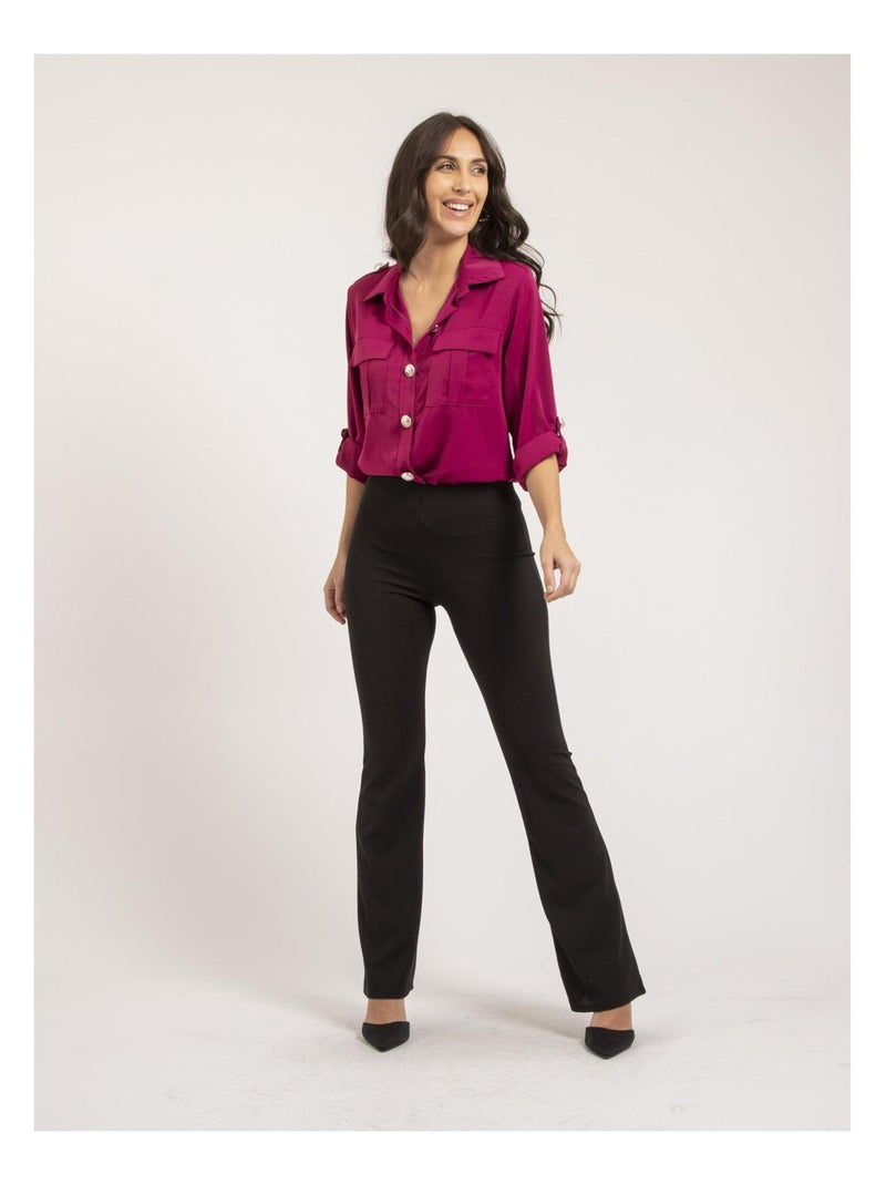 Chemise courte ORELIE Violet - Kiabi