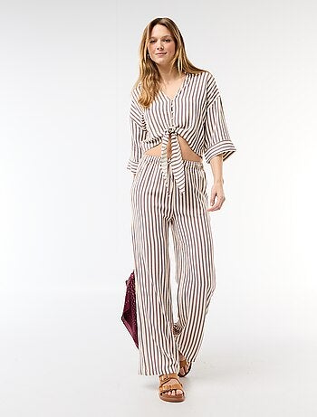 Chemise courte oversize nouée