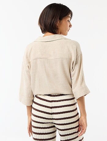Chemise courte oversize nouée