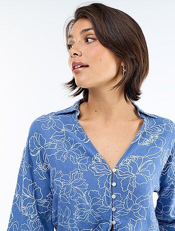 Chemise courte oversize nouée