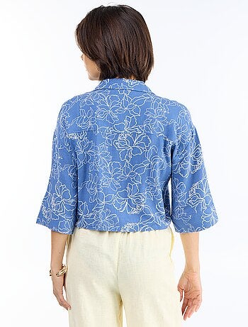 Chemise courte oversize nouée