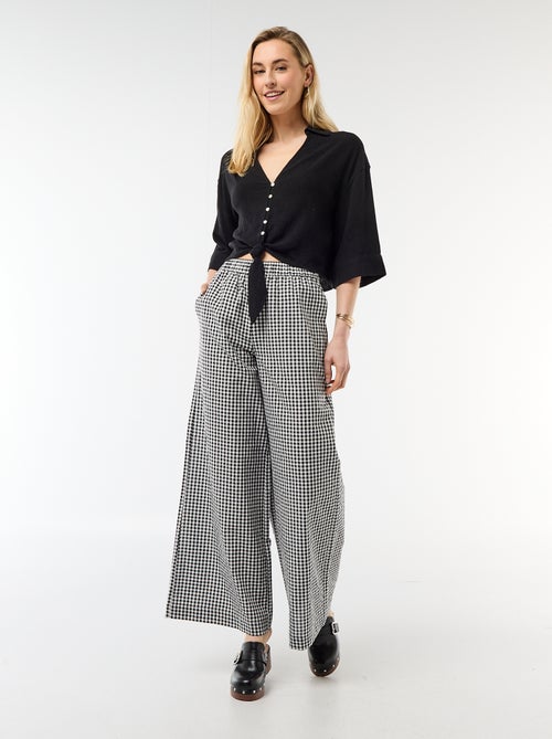 Chemise courte oversize nouée - Kiabi