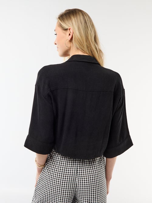 Chemise courte oversize nouée - Kiabi