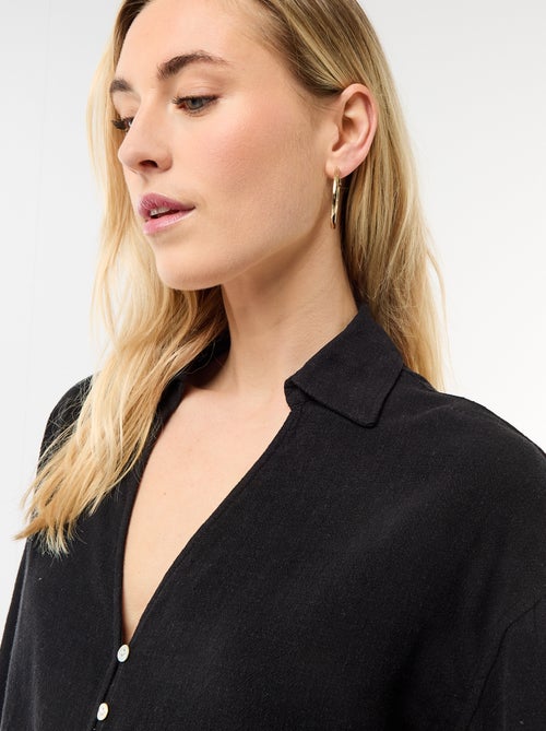 Chemise courte oversize nouée - Kiabi