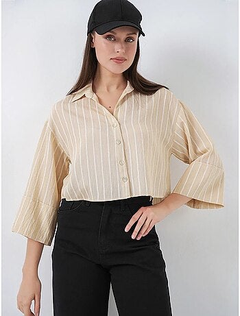 Chemise courte oversize rayée bdart