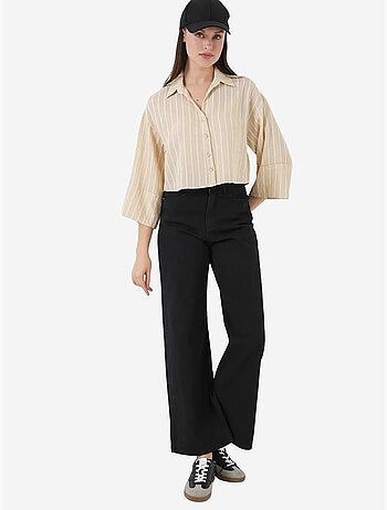 Chemise courte oversize rayée bdart