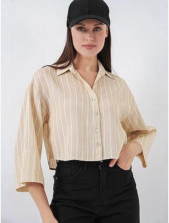 Chemise courte oversize rayée bdart