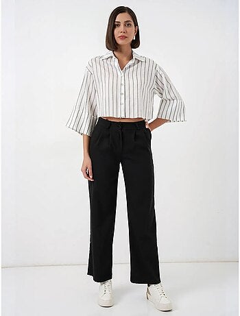 Chemise courte oversize rayée bdart