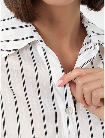 Chemise courte oversize rayée bdart