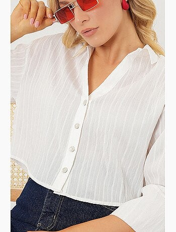 Chemise courte oversize rayée bdart